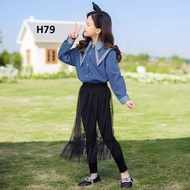 H79 Jeany Girlsset Imported girls' suits Korean children's suits 10 year old children's suits 12 yea