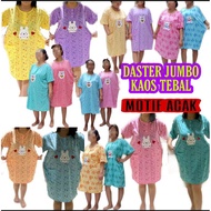 Jumbo adult women's babydoll daster, max weight 85kg, 3-button jersey material and 1 pocket for nurs