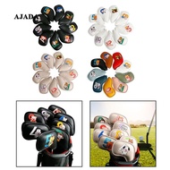 [ 9x PU Leather Iron Headcover Club Head Cover, Protection,