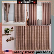 CAKUK/HOOK/RING Kain langsir coklat nude brown Koko plain colour curtain murah semi blackout modern hook rod dawai type