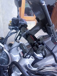 braket phone holder / motobar Yamaha Vixion new/old Byson Scorpio xabre dan type stang raiser Yamaha