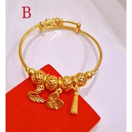 Bracelet Bangle Adjustable Dewasa Angsa Emas Bangkok FREE COP 916