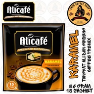 ALICAFE KARAMEL TONGKAT ALI DAN GINSENG INSTANT COFFEEMIX DRINK / 15 STICKS X 36 GRAM / ALICAFE TONG