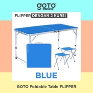 Goto Flipper Table Meja Makan Lipat Set Koper Camping Outdoor Portable