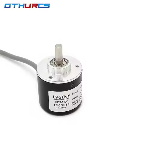 E38 Incremental Rotary Encoder 360 P/R 400P/R 600P/R AB Phase Eencoder 6mm Shaft + Coupling DC 5V -2