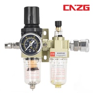 AC2010-02 1/4" BSP  Manual Pneumatic Air Pressure Filter Regulator Compressor Oil Water Separator