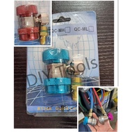 offer~ DIY.Tools Refrigerant Valve 1/4"SAE Valve R134a R12 connector Can Tap Dispenser car AirCond refill gas kereta