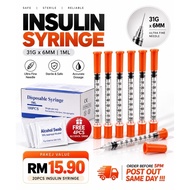 Disposable Insulin Syringe 0.5ml-1ml x 31G x 6mm-8mm Medical Grade