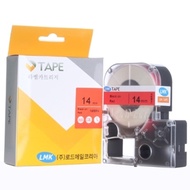 LMK label printer label tape label paper 14MRK (red background/black text)