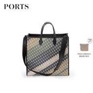 PORTS PORTS Classy Business Texture logo Design Portable TOTE Bag LL9A1709LUZ003