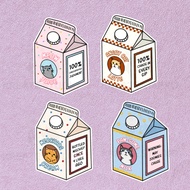 CAT DRINKS STICKER | Cat Lover Laminated Waterproof Vinyl Sticker Waterproof Sticker