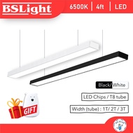 🔥T8 LED Linear Office Hanging Modern Light🔥 (T8 Casing/with tube/built in LED chips) BSLight modern office Ceiling Light