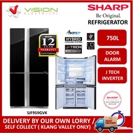 [Free Delivery + Normal Install Klang Valley] SHARP 750L 4 Doors Inverter Refrigerator SJF959VGK Fridge Peti Sejuk 冰箱