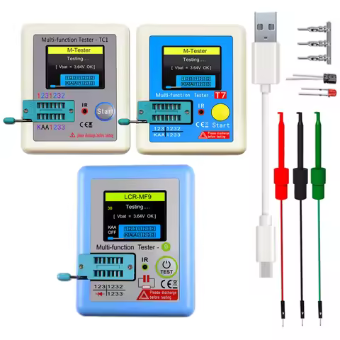 LCR-TC1 T7 LCR-MF9 Transistor Tester Multimeter Colorful Display TFT For Diode Triode MOS/PNP/NPN Ca