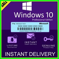 Microsoft Windows 10 pro Professional Genuine License KEY ของแท้พร้อมแผ่นรองสำหรับอุปกรณ์เสริมแฟชั่น