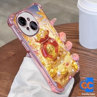 For Tecno Spark Go 1 1s 2025 POP 9 Spark 10C 20C Silicon Airbag Fashion Golden Lucky Bag Phone Case