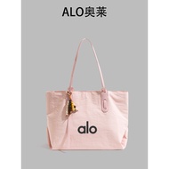 ALO ALO Korean Style Fresh Simple Letter Canvas Female Bag 2026 Large Capacity One-Shoulder Tote Bag