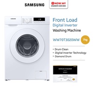 SAMSUNG 7kg Inverter Front Load Washer WW70T3020WW | Energy Saving Washing Machine Mesin Basuh Sabah 洗衣机