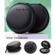 HP Hans - ROUND STORAGE BOX Earpod Headseat STORAGE Earphone Headset Cablehp Ear Charger Cable STORA