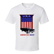 American Made 1964 Gto Muscle Car Usa Flag Shield T Shirt