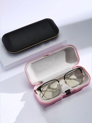 2pcs/1pc ABS Plastic Creative Glasses Case, A Simple And Stylish Myopia Glasses Case, Suitable For S