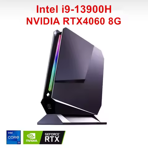 13th Gen Gaming Mini PC Nvidia RTX 4060 3050 8G Intel i9 13900H i7 13700H 12900H RGB Mini Gamer Desk
