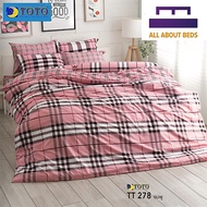 Toto Bed Sheet Set Including Duvet TT278 Pink (3.5 Feet/Single : 5/Queen : 6/King)