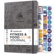 Clever Fox Fitness & Food Journal – Nutrition & Workout Planner for Women & Men – Diet & Gym Exercis