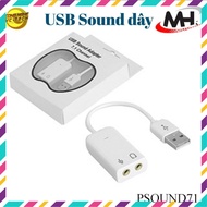 Wired Usb sound 15cm Long (Supports 7.1 sound, 1 sound port, 1 audio port)