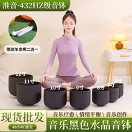 Black Crystal Sound Bowl Crystal Singing Bowl Music Bowl Meditation Sound Therapy Yoga Meditation 43