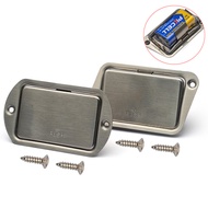 Rolling Stainless Battery Box For 9F 6F22 Metal Pushing Opening for Battery Box Active Bass Guitar P