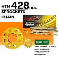 428HDG HD BELANG150 SUZUKI 428 SPROCKET SET GOLD HTM 428 CHAIN SPROCKET SET