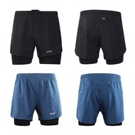 Running Pants Men's Sports Shorts 2 IN 1 (With Inner Lining) The Product Has A ARSUXEO 1 Label Flexible Material.
