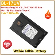 BL-17UV Replacement Walkie Talkie Battery 7.4V 1400mAh Type C for Boafeng V1 V2 UV-17 UV-17 Pro UV-1