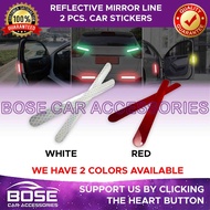 2pcs Mirror Line Reflective Sticker for Car Motorcycle Bicycle Safety Sticker Hazard Reflector