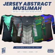 DJ Sport️ P3 Jersey Muslimah Abstract Long Sleeve - Size M-7XL 111ALD
