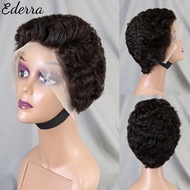 【New Arrivals】 Pixie Curly 100% Human Hair Wig 13x4 Short Bob Wig Pixie Cut Natural Colored Lace Fro