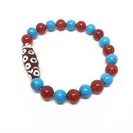 New Arrival Agate Bracelet 21 eyes Dzi Beads Amulet Red Agate Beads Tibetan Dzi Beads Bracelet Bring Lucky