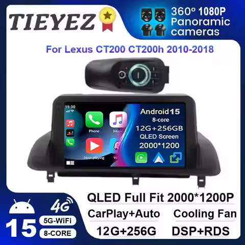 Android 15 For Lexus CT CT200 CT200h 2010 - 2018 Multimedia Navigation GPS Video Player Car Stereo C