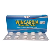 [No box] Wincardia Aspirin 100mg + Glycine 45mg Disperdible Tablets 10’s/strip