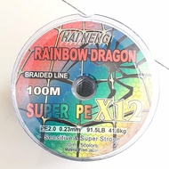 PE HAI NENG RAINBOW DRAGON X12 100M (multi) - PE 2.0 (0.23mm)