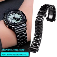 Stainless steel watchband For Casio G-SHOCK GA-2100 GA-2110 GM2100 GM-5600 Series Modified Metal wat