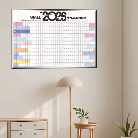 2026 Wall Calendar Planner with Habit Tracker Large Schedule Sticker Motivational Goal Setting Poste