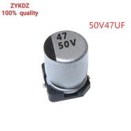 20PCS 50V47UF SMD Aluminum Electrolytic Capacitor 47UF50V Size：6.3*7.7MM