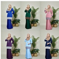 (S-5XL) - BAJU KURUNG MODEN CARLYNA KURUNG/PLUSSIZE/NAVY BLUE BABY BLUE MAROON EMERALD GREEN PURPLE