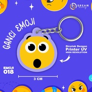 GANTUNGAN EMOJI 018 ] Emoticon Keychain Wedding Souvenir Birthday/ - Cute Acrylic Emoji Keychain