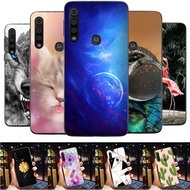 For Motorola Moto G8 Plus XT2019 XT2019-2 6.3inch Fashion Cat Dinosaur Pattern Phone Casing Moto G8 Plus Silicone Soft TPU Case