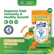 [3 Pack] SCOTT'S Multivitamin Gummies for Kids, Vitamin A, B6, C, D & Zinc, For Healthy Growth & Imm