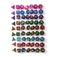 7Pcs/SeMulti-Sided Starry Sky Dice Set Game For TRPG DND Accessories Polyhedral Board Card Supplies