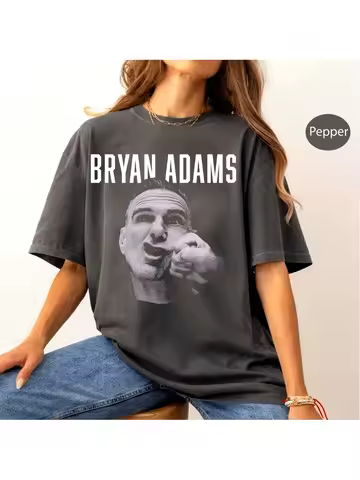 New Bryan Adams "Roll with the Punches" Tour Women's T-shirt Casual Loose-fitting Streetwear Shirt f